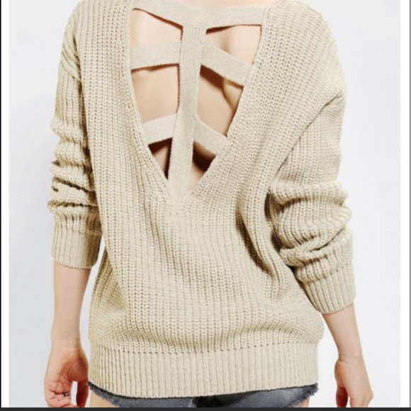 Urban Outfitters Sparkle & Fade Cross Back Sweater - Picture 1 of 5